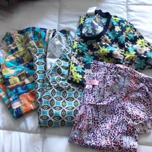 Set of 4 XS scrub tops